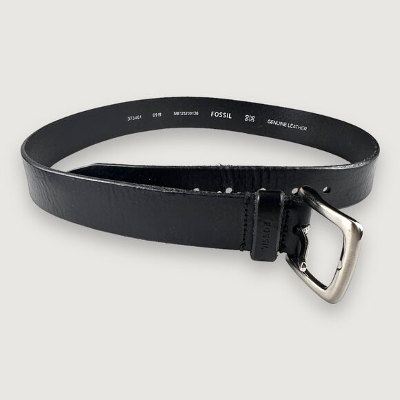 Fossil Genuine Leather Belt Size 36 Black EUC Hold Your Pants Up In Style - Picture 8 of 10